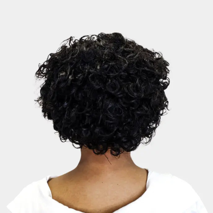 SDD 4x4 Lace Mely Pixie curly Wig – Natural Black Melyhair